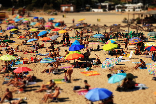 Kind am Strand verloren